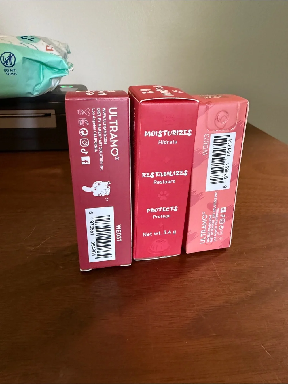 ULTRAMO Claw Jelly Color-Shifting Lip Balm - Pink/Coral set of 3 shades